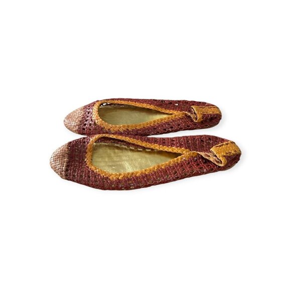 Prada Round Toe Multicolor Woven Leather ballerinas Flats, Size 38.5 EU - Picture 4 of 12